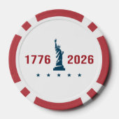 1776 2026 アメリカ建国250周年記念 パトリオティック ポーカーチップ (裏面)