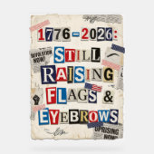 1776-2026 アメリカ建国250周年記念 レトロな身代金要求風デザイン アクリルサイン (正面)