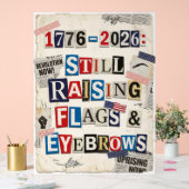 1776-2026 アメリカ建国250周年記念 レトロな身代金要求風デザイン アクリルサイン (ウェディング)