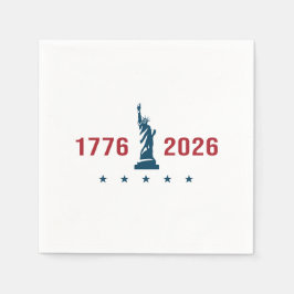 1776 2026 アメリカ建国250周年 パトリオティック スタンダードカクテルナプキン