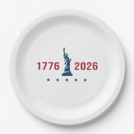 1776 2026 アメリカ建国250周年 パトリオティック ペーパープレート
