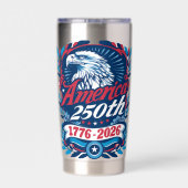 1776-2026 アメリカ建国250周年 ヴィンテージ愛国 保温保冷タンブラー (背面)