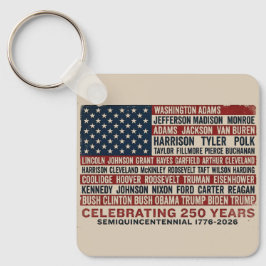 1776-2026 アメリカ建国250周年 大統領 車 キーホルダー