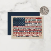 1776-2026 アメリカ建国250周年 大統領 車 ノートカード (正面/裏面インサイチュ)