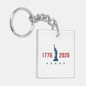 1776 2026 アメリカ建国250年記念 リバティベル キーホルダー (正面左)