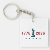 1776 2026 アメリカ建国250年記念 リバティベル キーホルダー (正面)