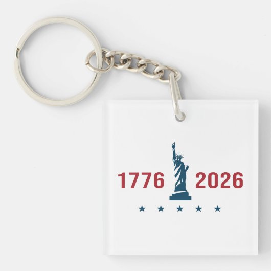 1776 2026 アメリカ建国250年記念 リバティベル キーホルダー (正面)