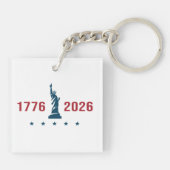 1776 2026 アメリカ建国250年記念 リバティベル キーホルダー (裏面)