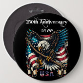 1776 2026 アメリカ独立記念日おめでとう 缶バッジ (正面&裏面)