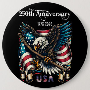 1776 2026 アメリカ独立記念日おめでとう 缶バッジ