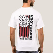 1776-2026 アメリカ独立記念日 Tシャツ (裏面)