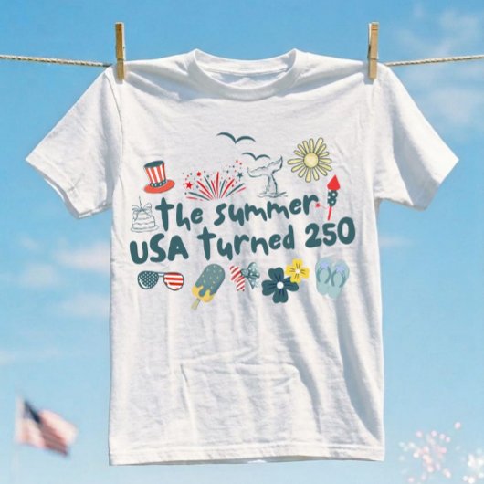 1776 - 2026 アメリカ独立250周年レトロ7月4日 Tシャツ