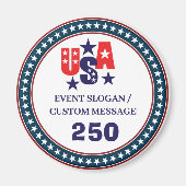 1776–2026 アメリカ独立250周年記念パトリオティック マグネット (正面)