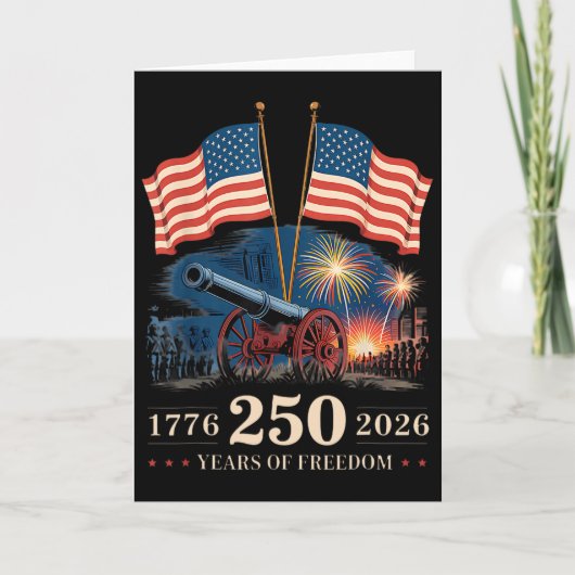 1776 2026 アメリカ独立250周年記念 カード (正面)
