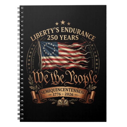 1776-2026 アメリカ独立250周年記念 ノートブック (正面)