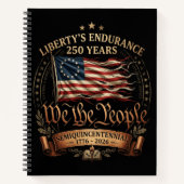 1776-2026 アメリカ独立250周年記念 ノートブック (正面)