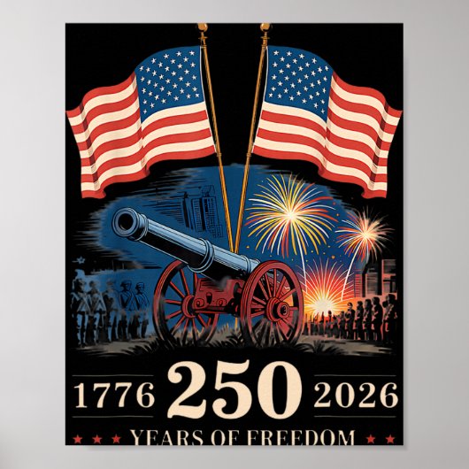1776 2026 アメリカ独立250周年記念 ポスター (正面)