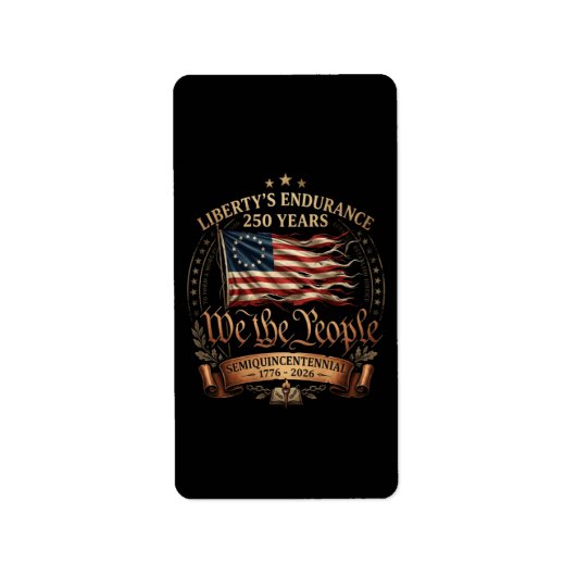 1776-2026 アメリカ独立250周年記念 ラベル (正面)