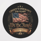 1776-2026 アメリカ独立250周年記念 ラベル (デザイン1)