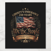 1776-2026 アメリカ独立250周年記念 ワインラベル (シングルラベル)
