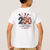 1776-2026 アメリカ独立250周年 キッズTシャツ Tシャツ (裏面)