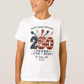 1776-2026 アメリカ独立250周年 キッズTシャツ Tシャツ (正面)