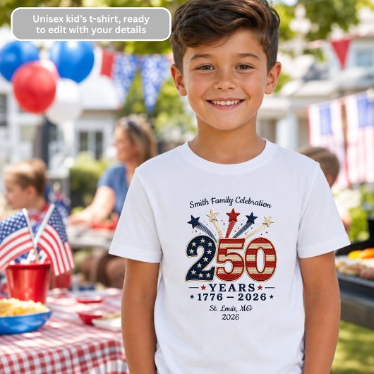 1776-2026 アメリカ独立250周年 キッズTシャツ Tシャツ