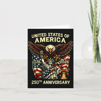 1776-2026 アメリカ独立250周年 リバティ・イーグル フラッグ カード
