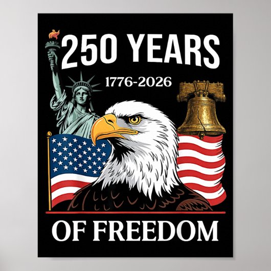 1776-2026 アメリカ独立250周年 250年 ポスター (正面)