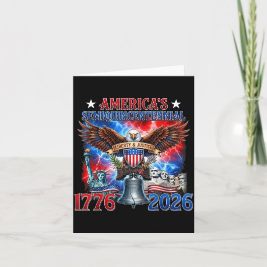 1776-2026 アメリカ独立250周年 7月4日 カード (正面)