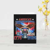 1776-2026 アメリカ独立250周年 7月4日 カード (黄色い花)