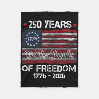 1776-2026 アメリカ独立250周年 7月4日 フリースブランケット