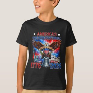 1776-2026 アメリカ独立250周年 7月4日 Tシャツ