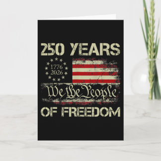 1776-2026 アメリカ独立250周年 We The People アメリカ国旗 カード