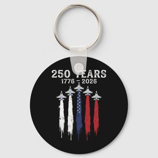 1776-2026 アメリカ生誕250周年記念 キーホルダー (正面)
