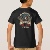 1776-2026 アメリカ生誕250周年 7月4日 キッズTシャツ Tシャツ (裏面)