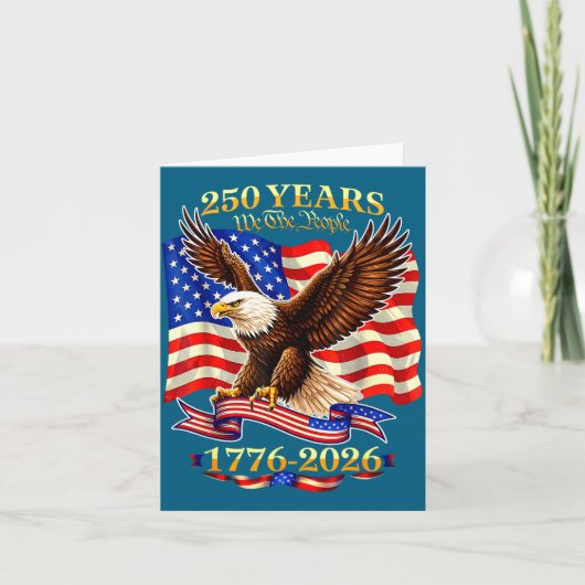 1776-2026 アメリカ250年 イラスト カード (正面)