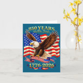 1776-2026 アメリカ250年 イラスト カード (黄色い花)