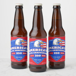 1776–2026 イーグルシールド・カスタムホームブルーラベル USA ビールラベル
