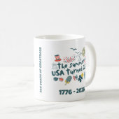 1776 - 2026 レトロ250周年記念7月4日 コーヒーマグカップ (正面右)