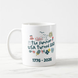 1776 - 2026 レトロ250周年記念7月4日 コーヒーマグカップ
