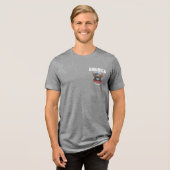 1776 2026 二百五十周年 アメリカ独立記念 アメリカ国旗 赤 白 青 トライブレンドTシャツ (正面全面)