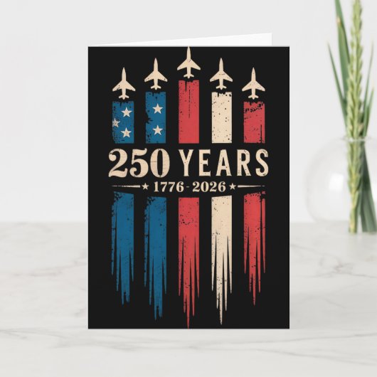 1776-2026 愛国心 エアショー 米国旗 - 250年P カード (正面)