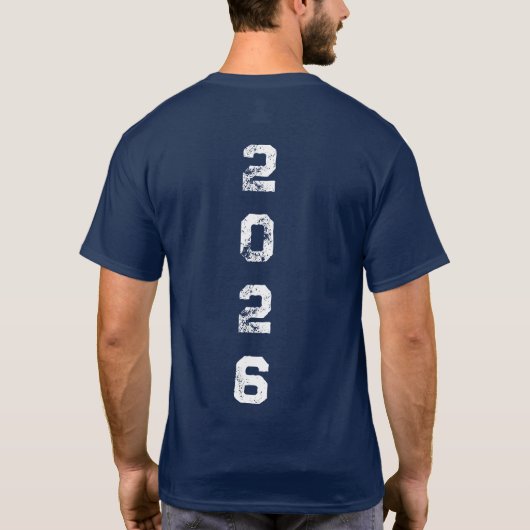 1776 2026 縦数字半250周年記念 Tシャツ (裏面)