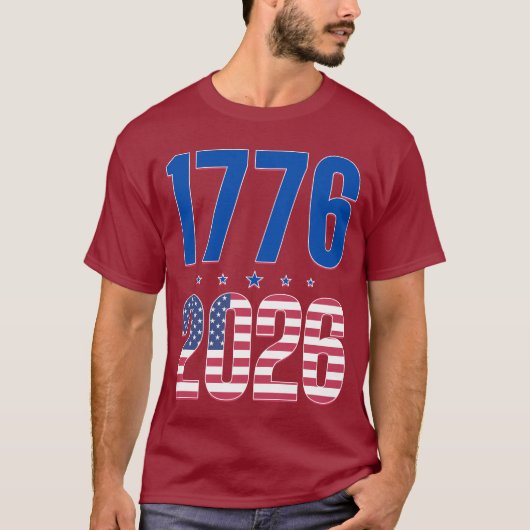 1776 2026 自由の250周年 Tシャツ (正面)