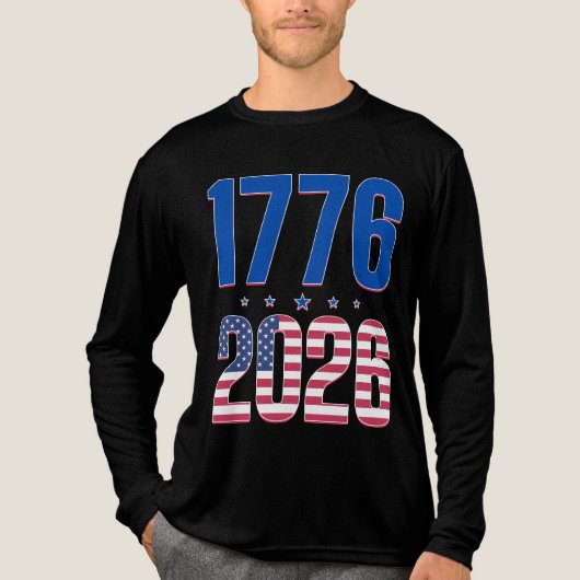 1776 2026 自由の250年 トライブレンドTシャツ (正面)