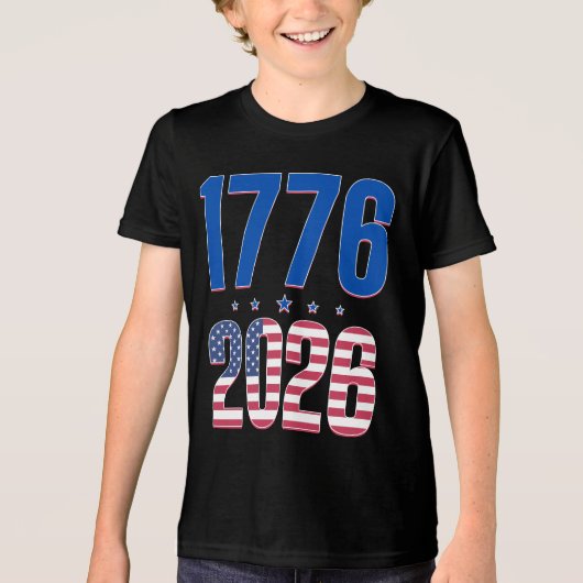 1776 2026 自由の250年  トライブレンドＴシャツ (正面)