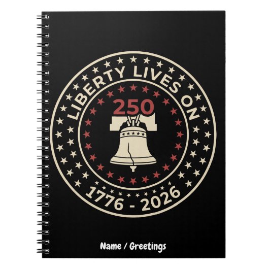 1776-2026 記念すべき建国250周年記念 ノートブック (正面)