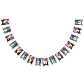 1776–2026 • 16-Flag Celebration Banner, Editable バンティングフラッグ (全)