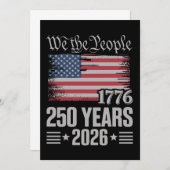 1776-2026 250周年誕生日 7月4日 招待状 (正面/裏面)